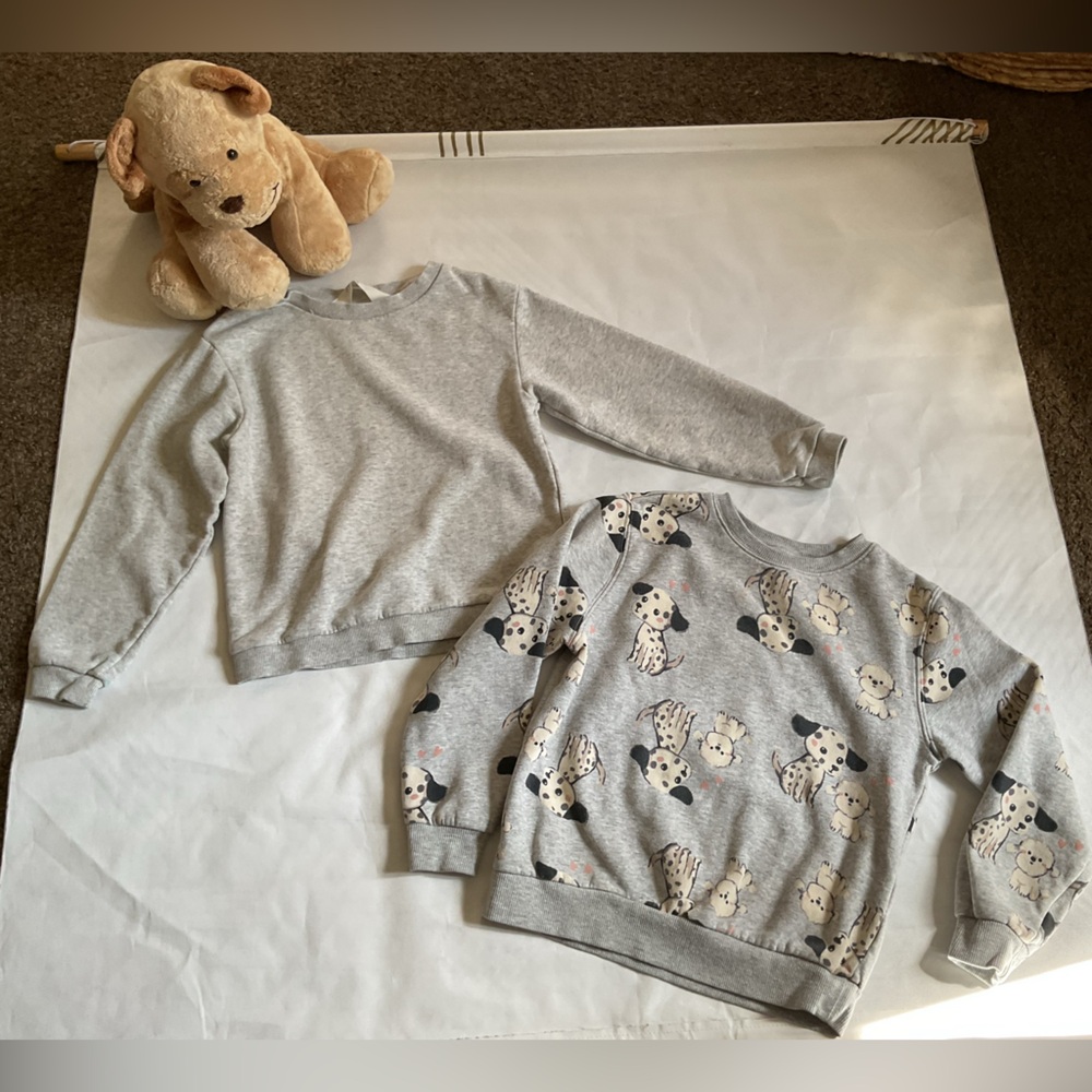 H&M Light Gray Ribbed Top (Size 6X/7)